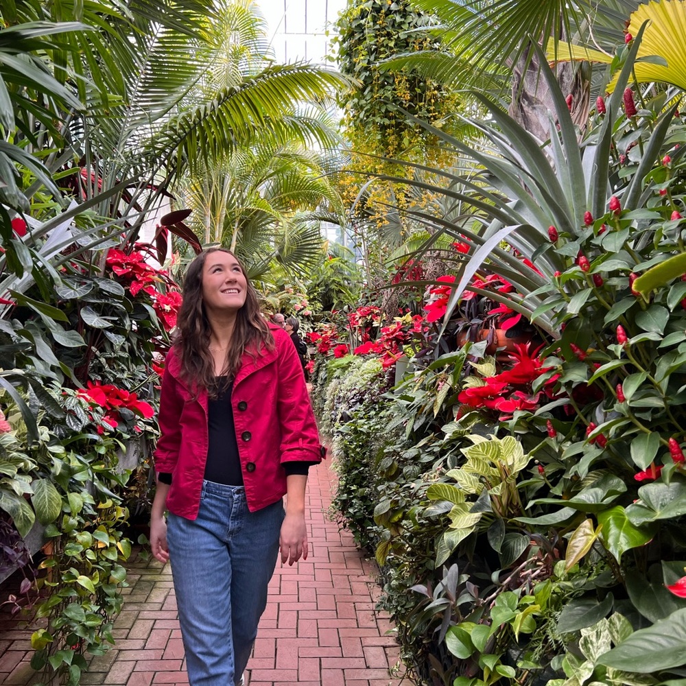 Red cropped peacoat